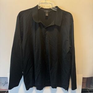 Alfani Black Casual Button Down Shirt